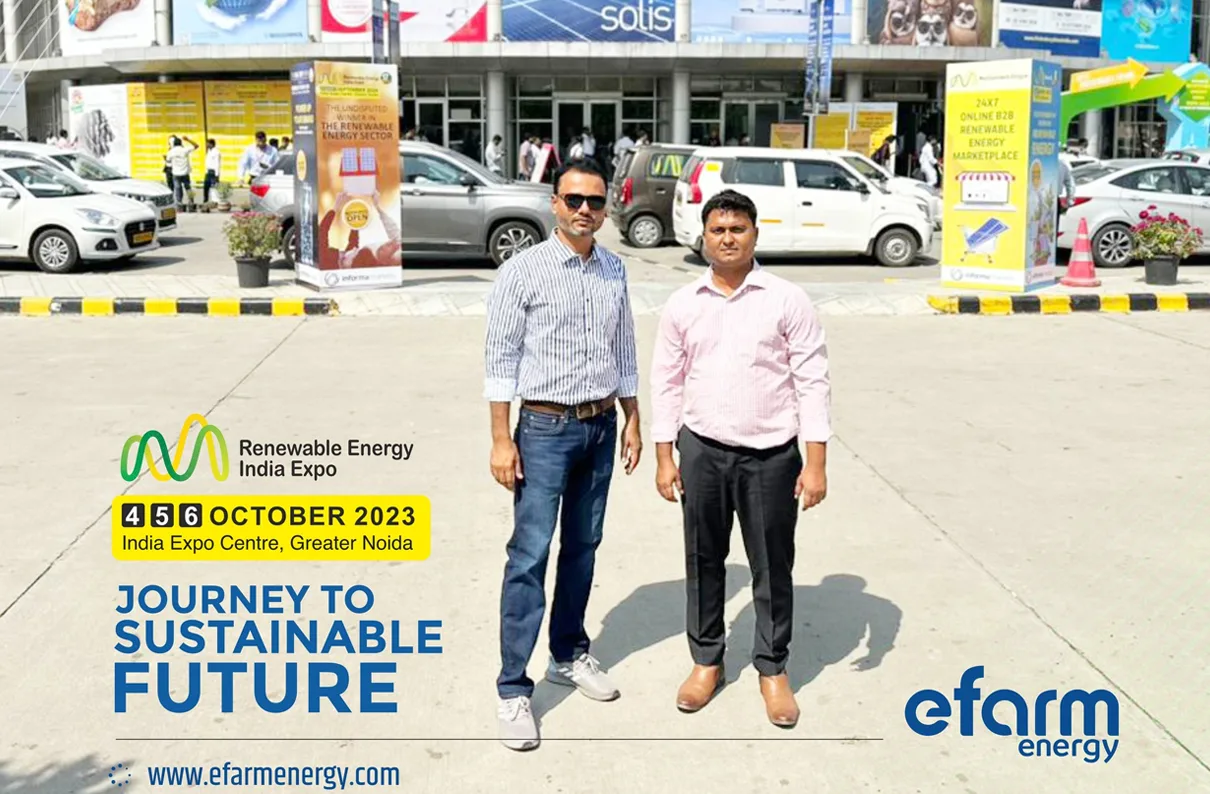 Efarm visits Renewable Energy India Expo 2023.