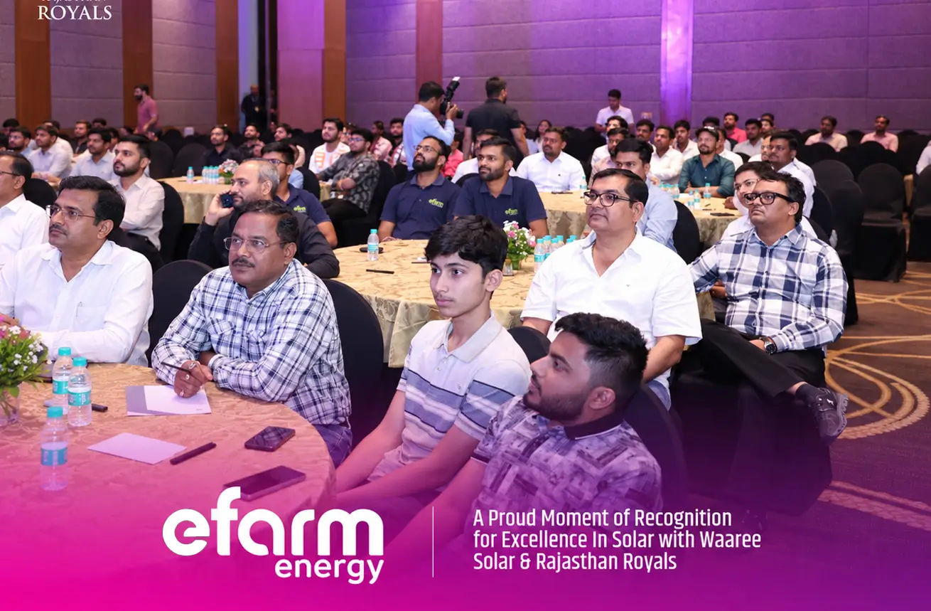 Efarm Honored for Solar Excellence with Waaree & Rajasthan Royals